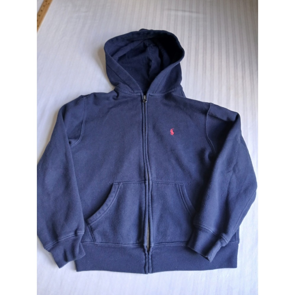 Ralph Lauren Jacket Kids Medium 10 / 12 Youth Fleece Full Zip Hooded Pony